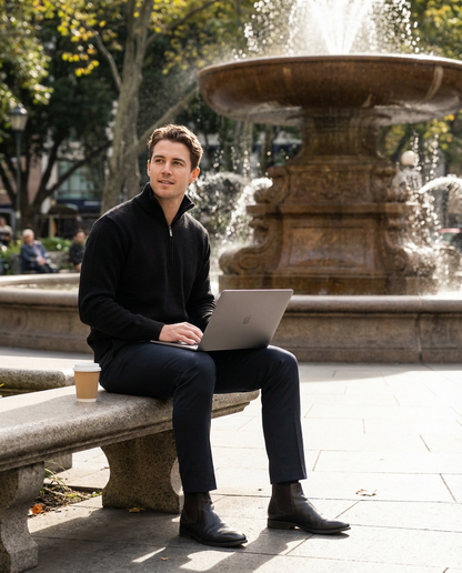 MENS AWAKARI MERINO QTR ZIP